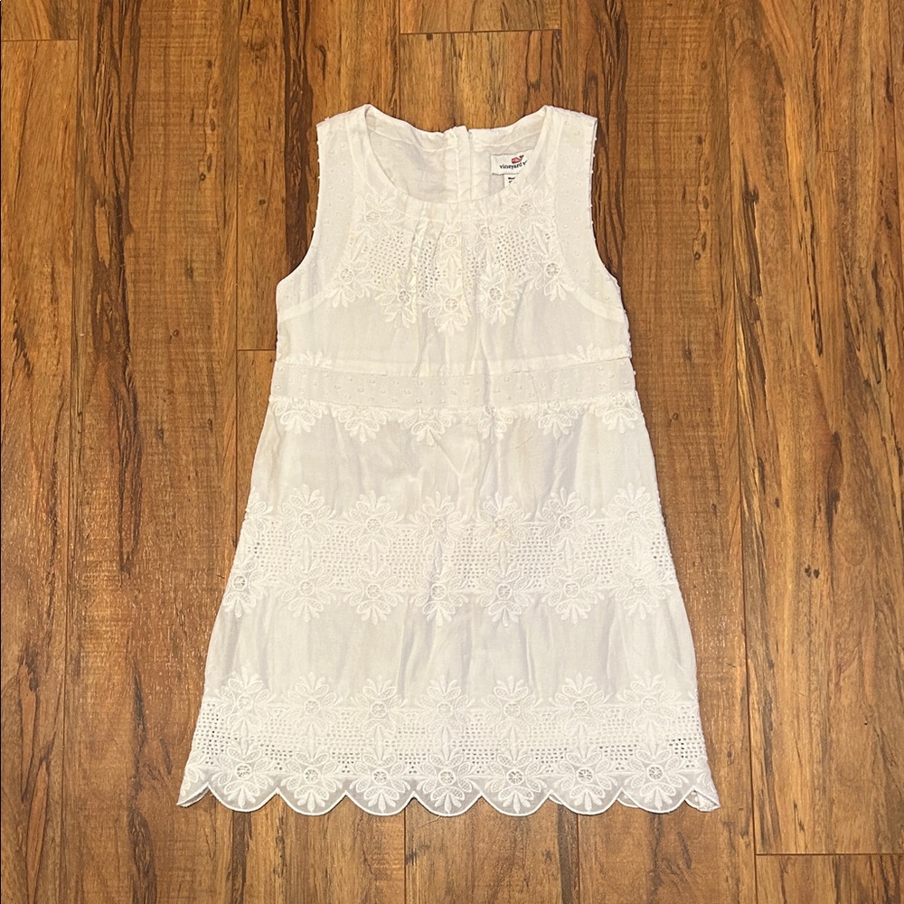 Vineyard Vines White Eyelet Sleeveless Dress